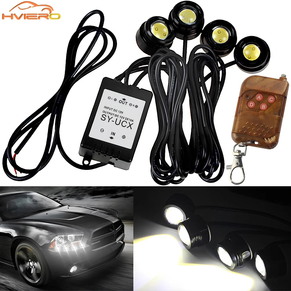 For Auto Eagle Eye Strobe In Wireless Remote Emergency Signal Drl