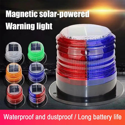 Solar Magnetic Flash Warning Night Flashing Truck Roof Beacon