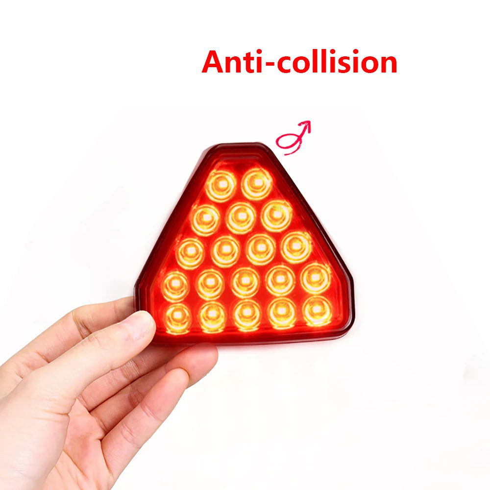 F1 Strobe Rear Stop Tail Triangle Brake Red
