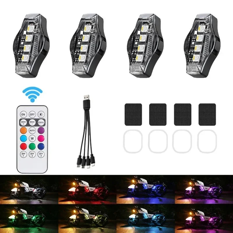 Wireless Remote Control Strobe Motorcycle Drone Scooter