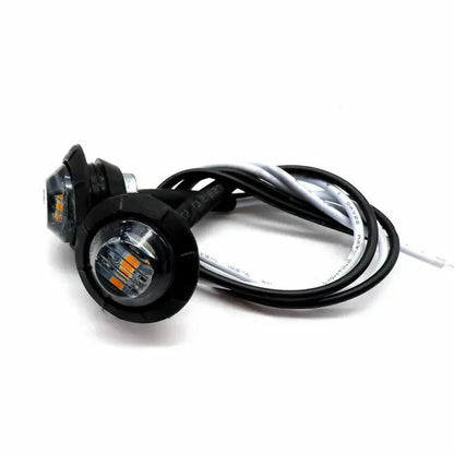 Inch 3LED Blackened Small Round Mount Rear Side Marker