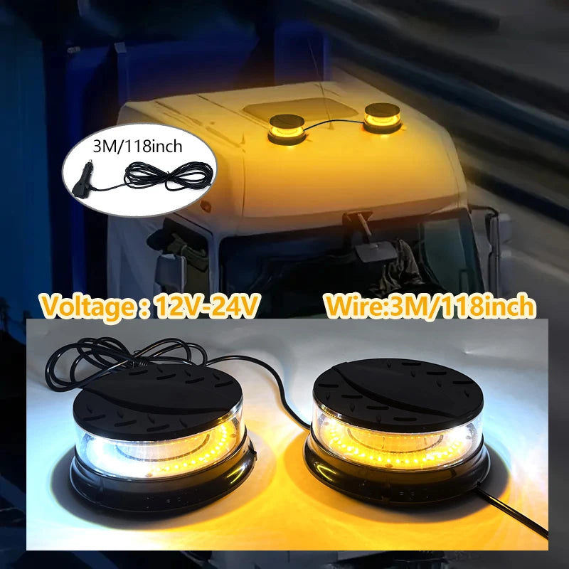 2IN1 Strobe Roof Warning Waterproof color-changing Emergency