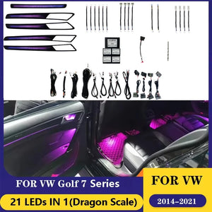 For VW Golf 7 2014-2021 In Ambient Lighting Kit Interior Acrylic