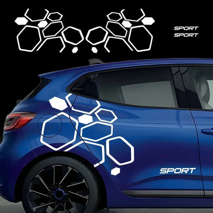Creative Sport Stripes Body Door Side Sticker for-renault Clio