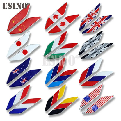 X 3D National Flag Truck Side Wing Fender Emblem