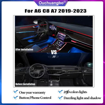 For A6 C8 A7 2019-2023 Lhd Ouchuangbo Ambient Rhd Atmosphere