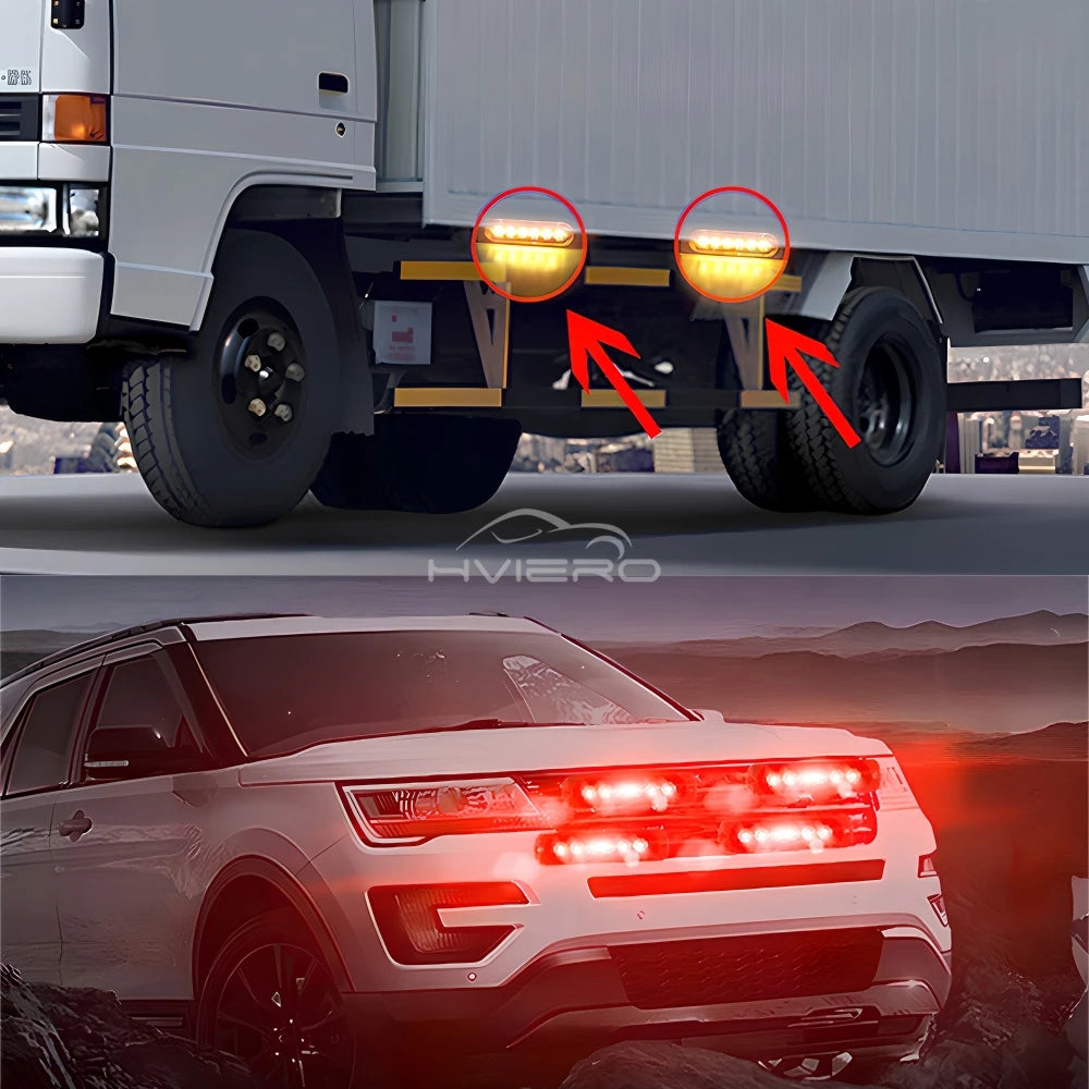 24LED Strobe Emergency Signal Flash Warning Dc 12-24v Trailer