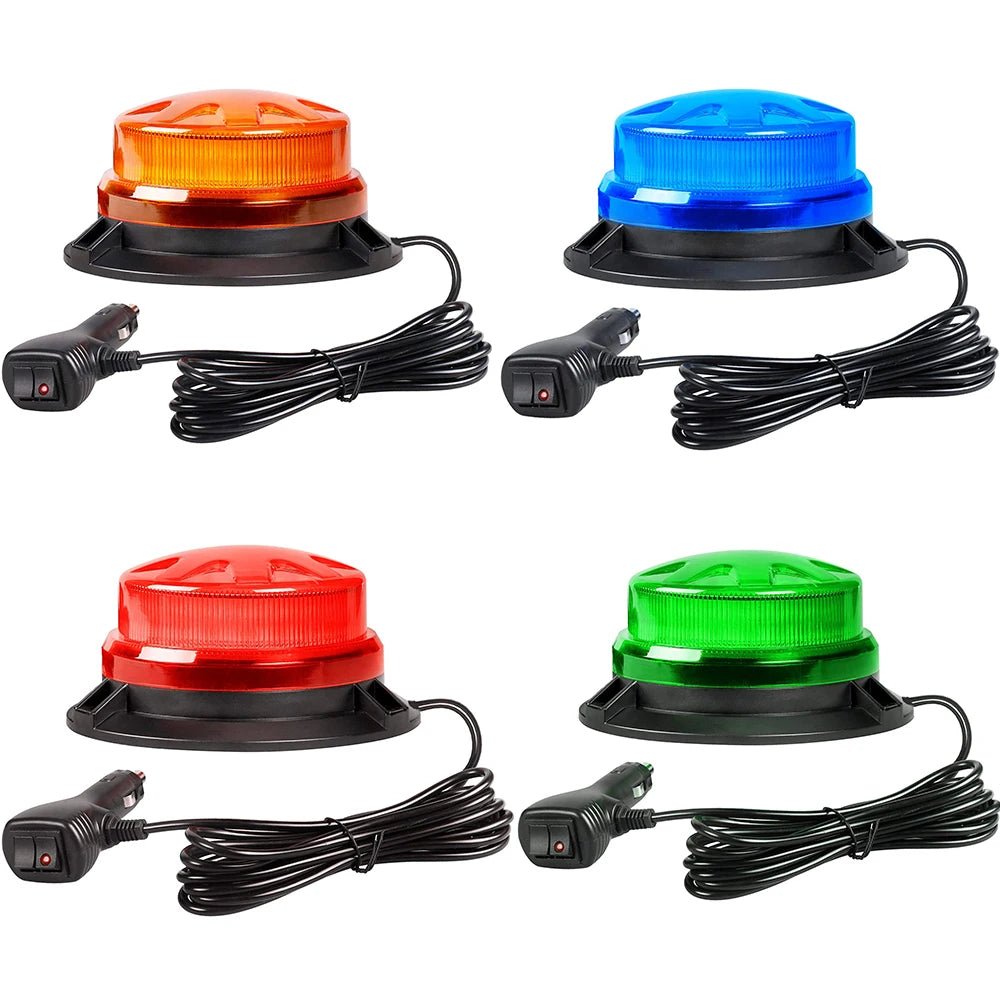 Magnetic Base Strobe 24 Leds Roof Flashing Hazard Warning
