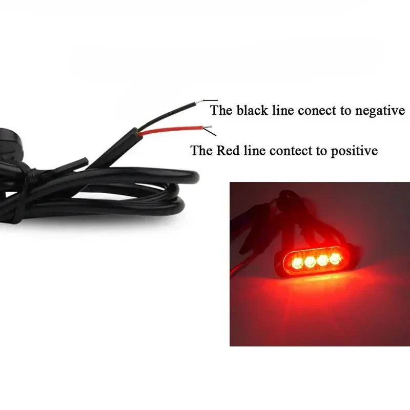 For Boats 12V 4-led Warning off-road Truck Safety Emergency Work