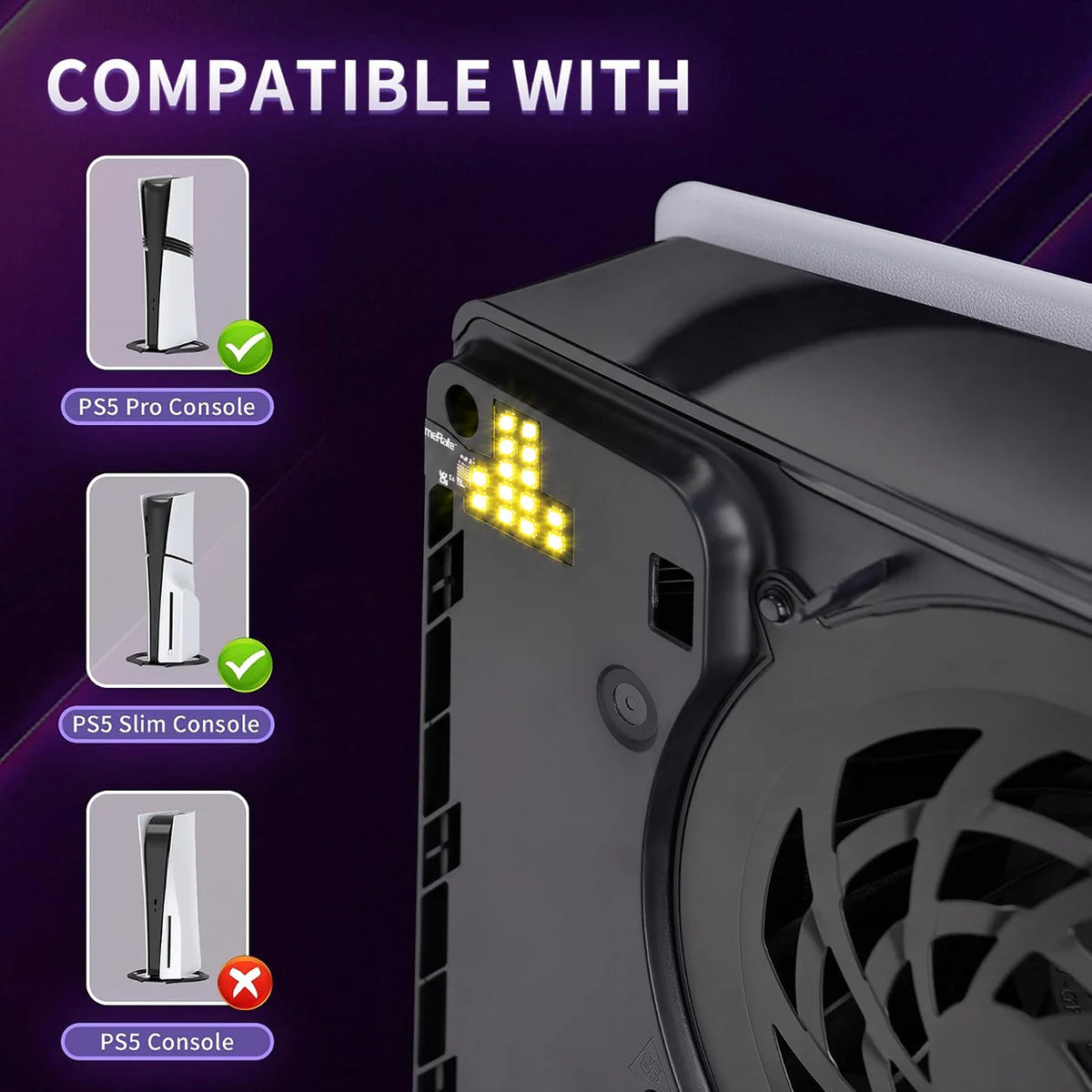 For PS5 Slim Pro Console RGB Extremerate Rainbow Logo Kit Colors