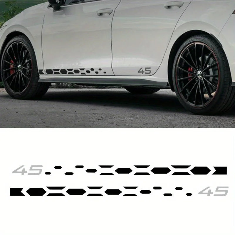 For Volkswagen VW Golf 8 MK8 Door Side Skirt Sticker Gti R Vinyl