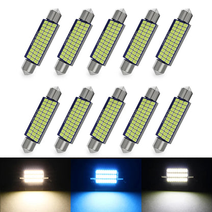 For Interior Door Bulb License Plate 10PC Canbus Festoon C5W