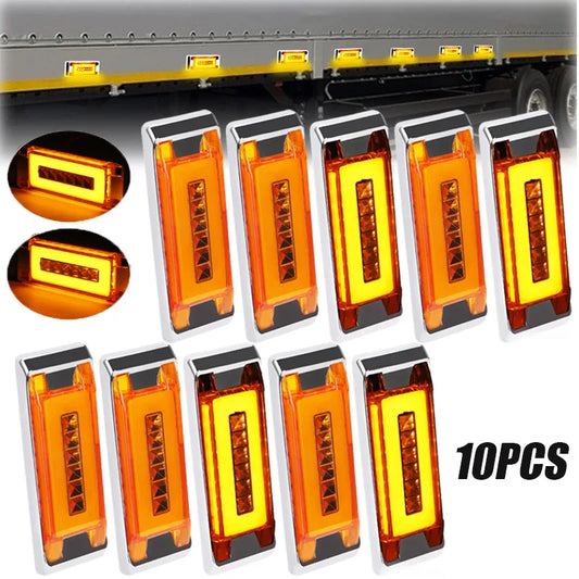 For Trailer Lorry Caravan Rv Bus 10PCS Truck Side Marker Halo