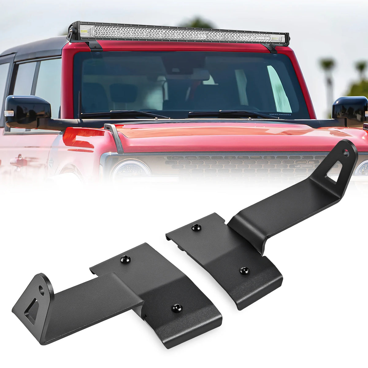 For 2021 2022 2023 2024 2025 Nilight 2PCS Straight Bar Mounting