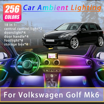 For Volkswagen Golf Mk 6 2008-2013 Years Interior Ambient Strips