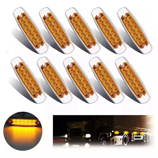 Truck Turn Signal 12LED 24V Yellow 10PCS Cargo Edge