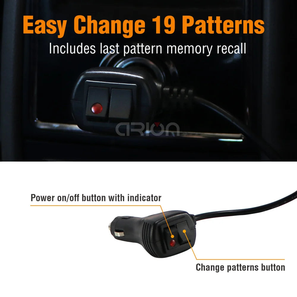 In Amber Cob Flashing Windscreen Sucker Strobe Warning Emergency
