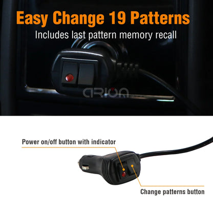 In Amber Cob Flashing Windscreen Sucker Strobe Warning Emergency