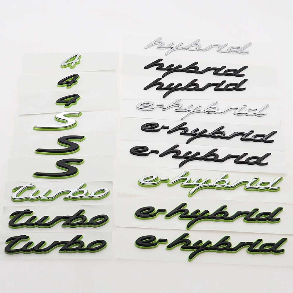 1PC 3D ABS e-hybrid Hybrid Turbo S Letter Side