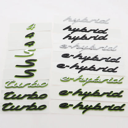 1PC 3D ABS e-hybrid Hybrid Turbo S Letter Side