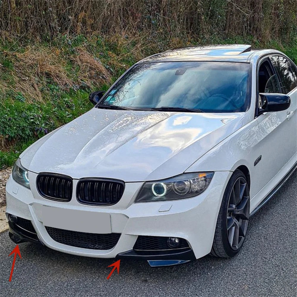 For BMW 3 Series E90 E91 1pair Front Bumper Splitters Lip Lci M