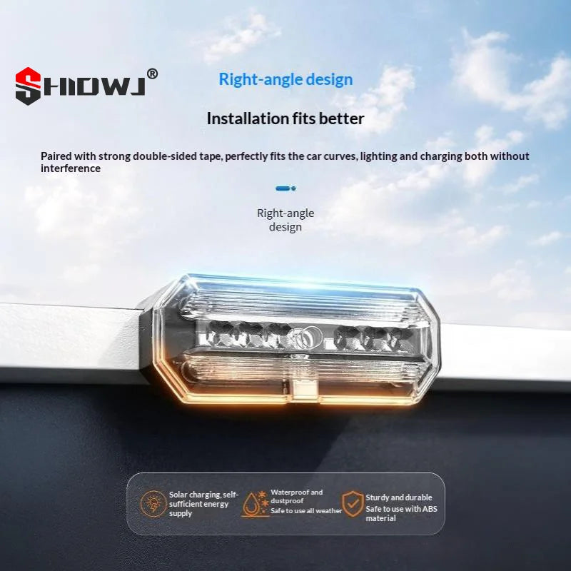 Solar Powered Warning Strobe anti-collision Safety Wireless Side
