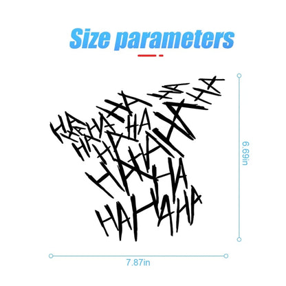 Hahahaha Motorcycle Helmet Sticker Personalize Reflective Vinyl