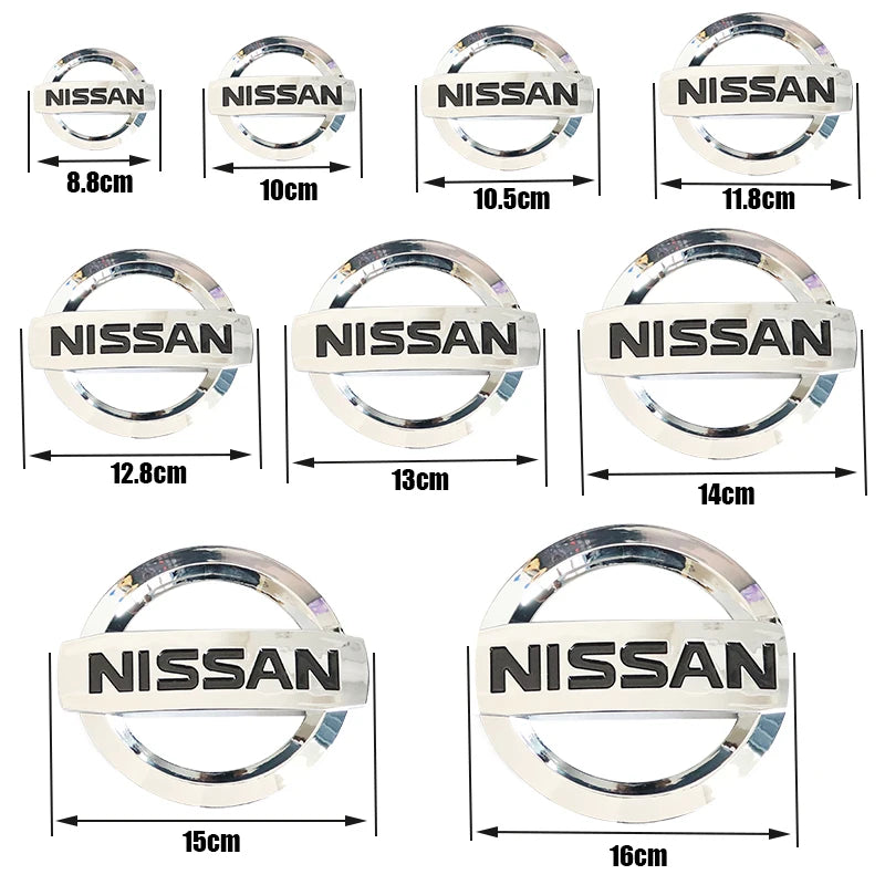 1PCS 3D Nissan ABS 8.8cm 10CM 10.5cm 11.8cm 12.8cm