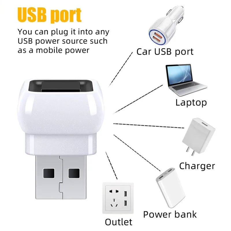 MINI USB Atmosphere Lamps Interior Lighting Ambient 5V Plug