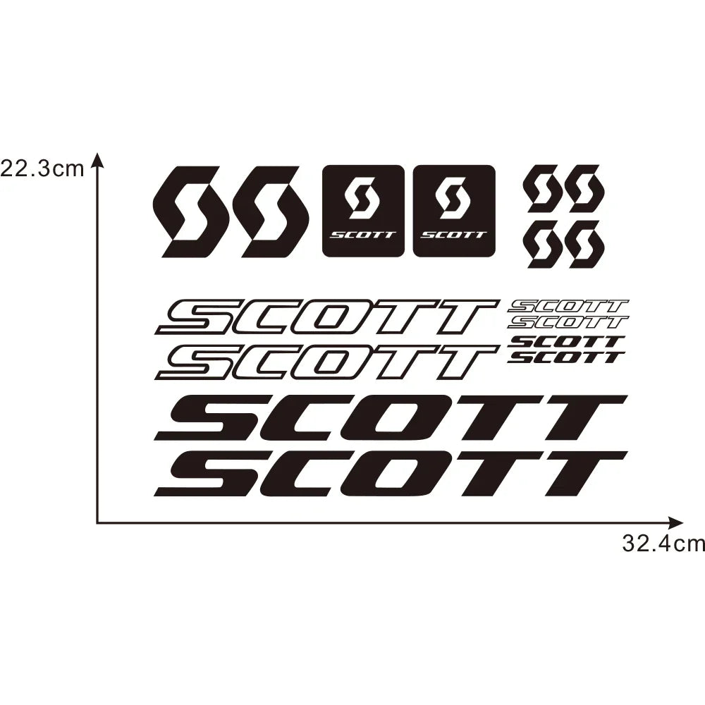 For Scott Decals Stickers Bicycle Vinyl Sticker Fashion 16PCS