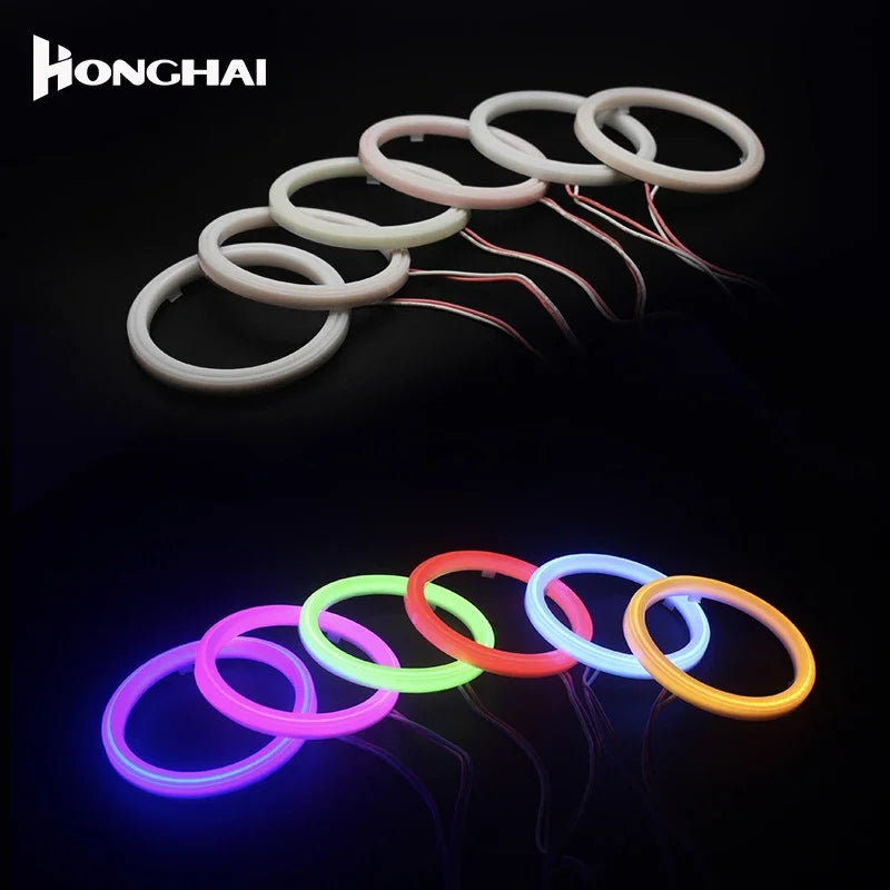Super Bright Halo Rings Cob Angel Eyes Headlight 60MM