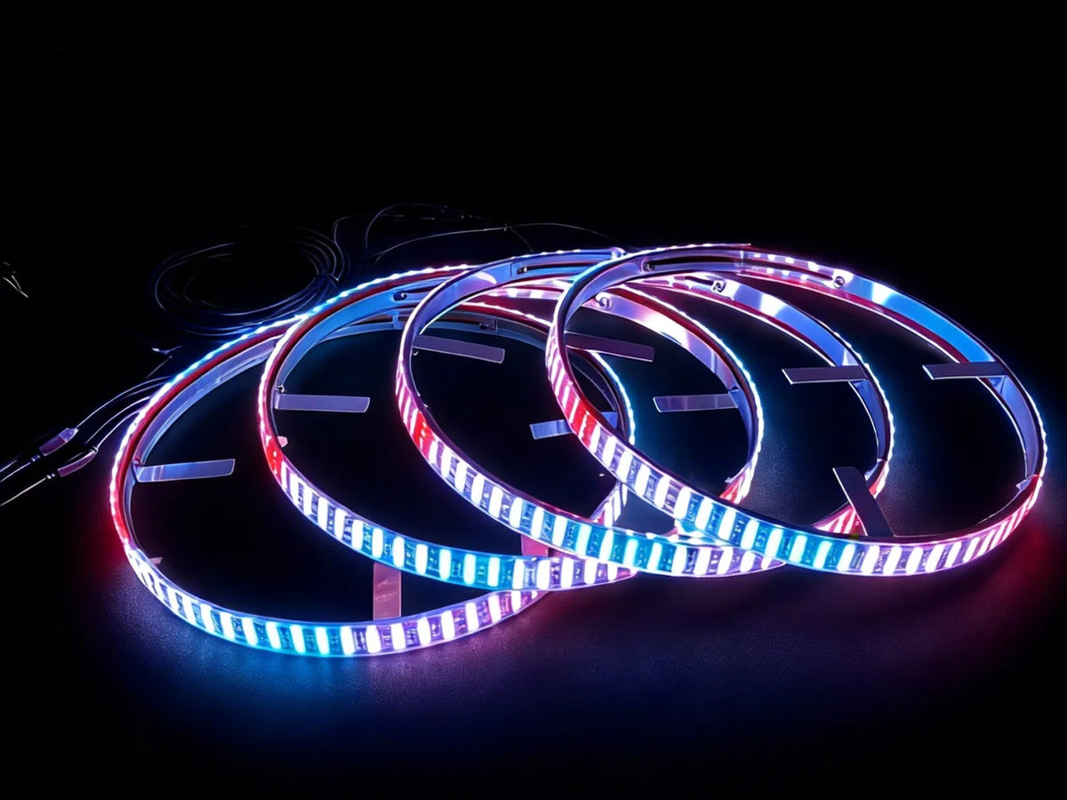 4PCS 17.5inch RGB Quad Row Chasing Wheel Ring IP68