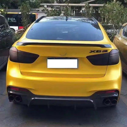 For BMW X6 F16 2014-2018 3D Carbon Fiber Rear Bumper Diffuser