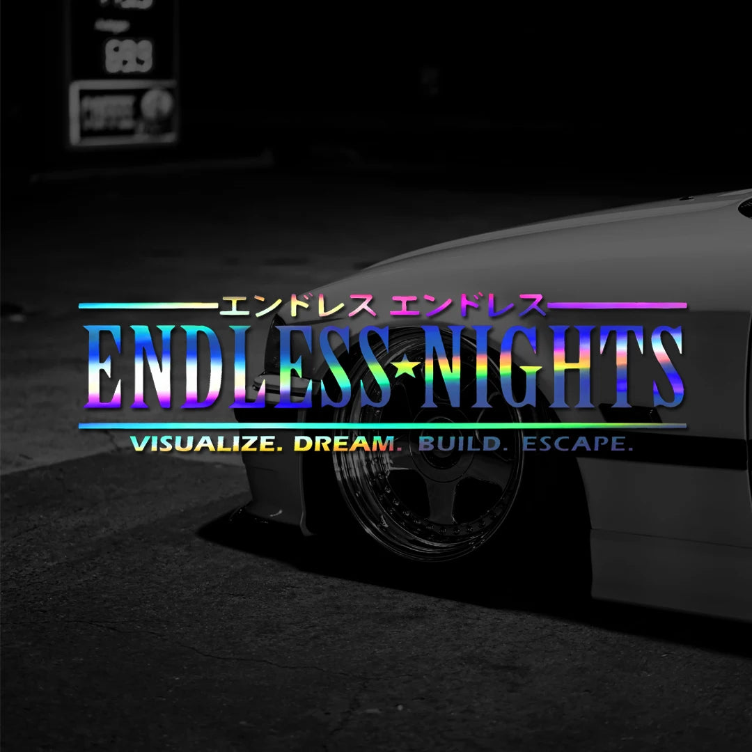 Endless Night Jdm Window Decal Sticker Bumper Windshield Banner