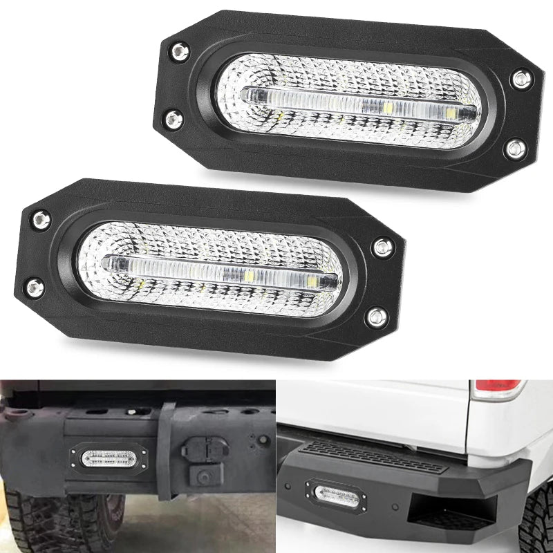 For Jeep 12V 24V Inch Reversing Cruising Brake Flush Mount Fog