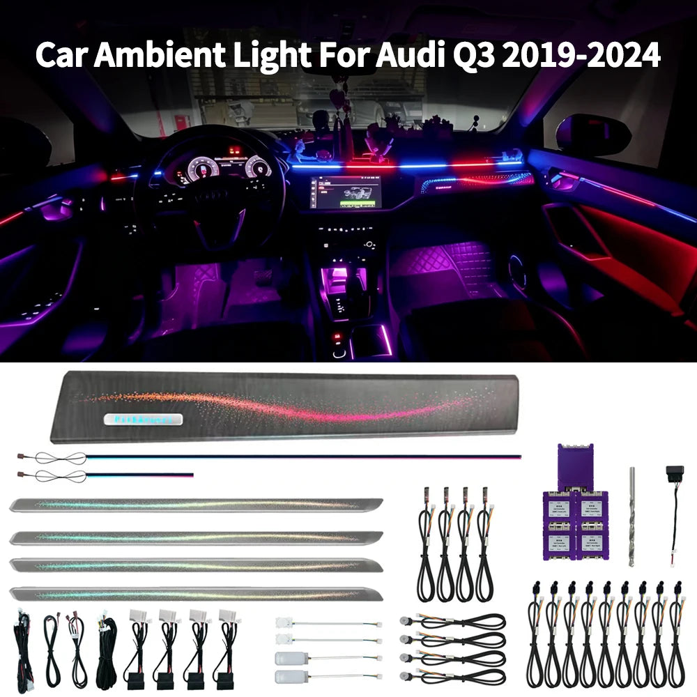 For Audi Q3 2019-2024 Dynamic Ambient Lighting Colors Original