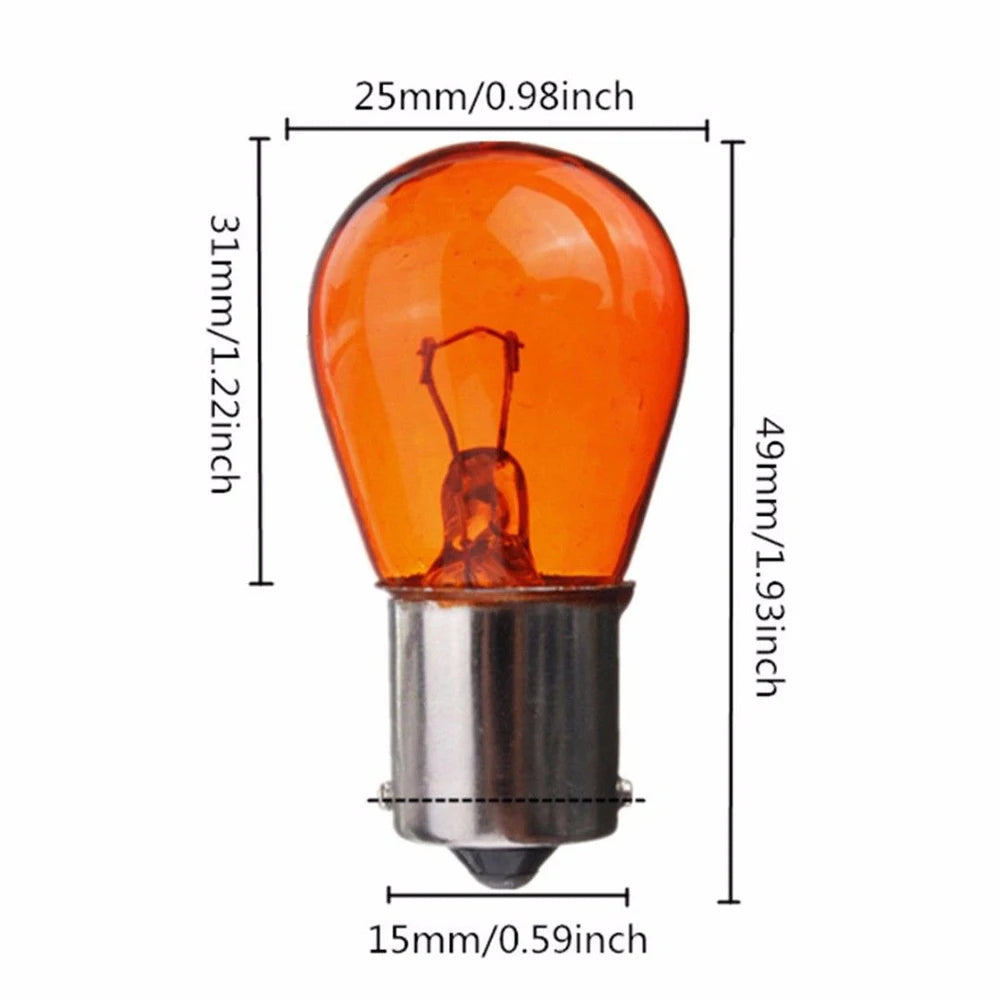2PCS 1156 12V 21W Lamps Turn Signals Replaceable Orange