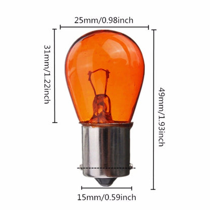 2PCS 1156 12V 21W Lamps Turn Signals Replaceable Orange
