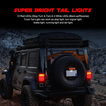 For Jeep Wrangler Tj Yj Cj 12V Truck Tail Most Trailer Boat Red