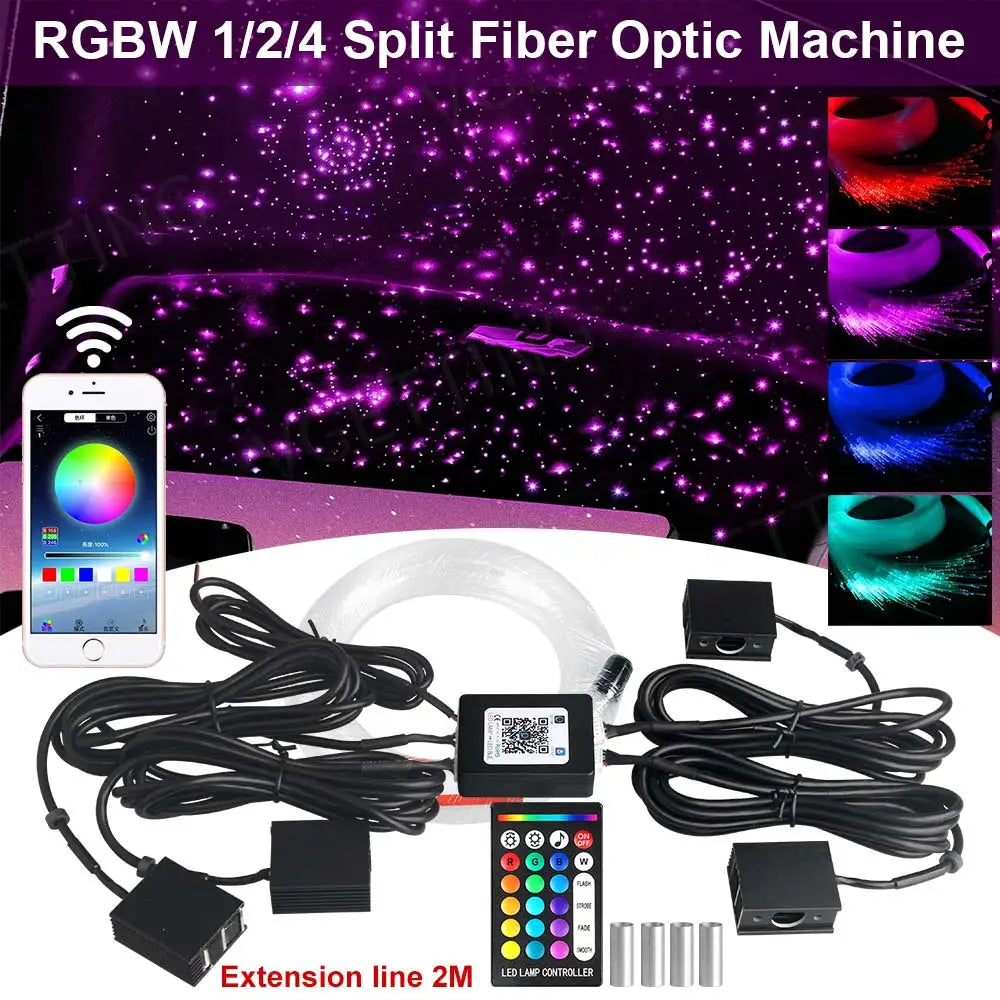 Rgbw Split Machine Roof Star APP Control Fiber Optic