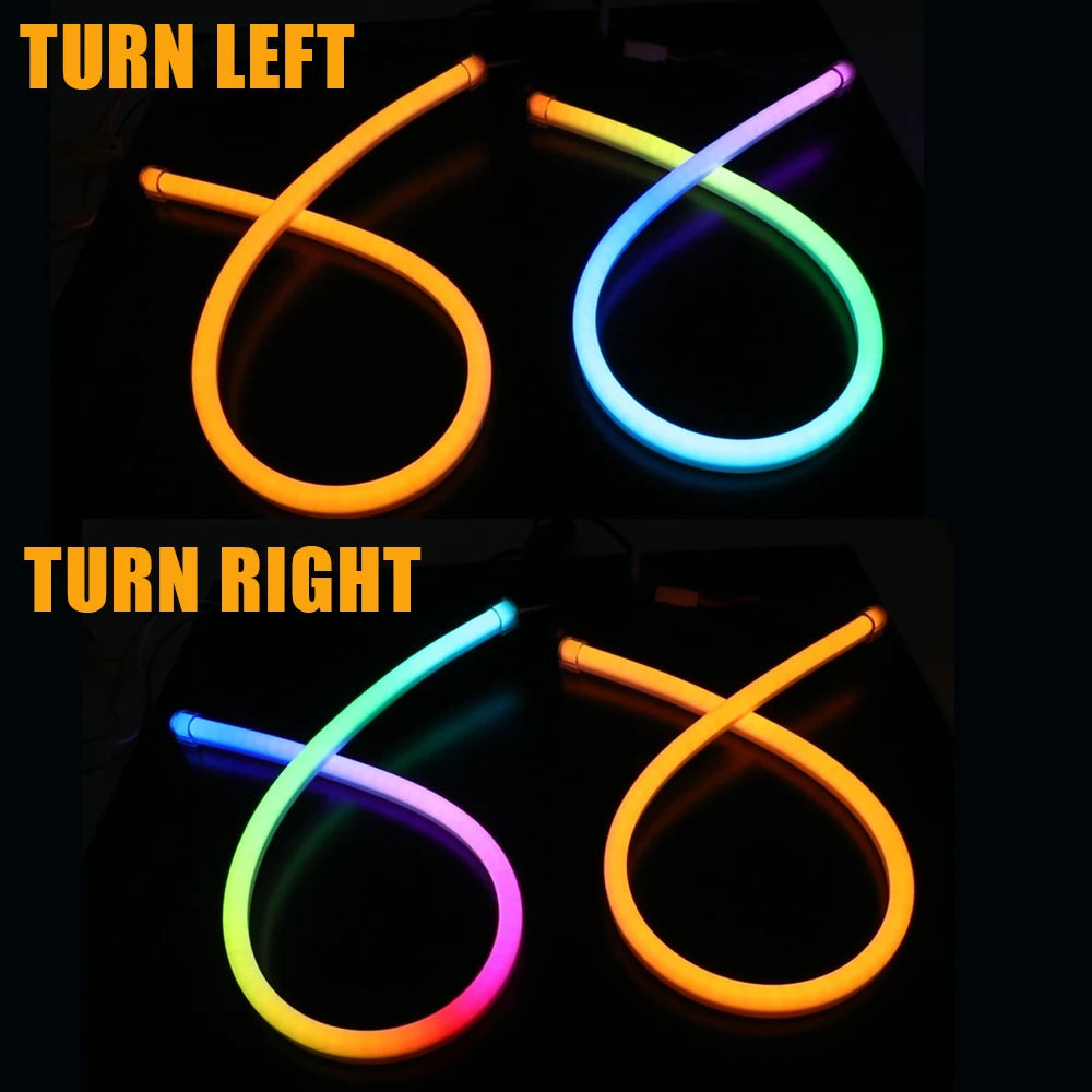 30CM RGB Headlight Strip APP Control Dreamcolor Drl Tube