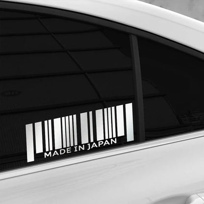 Stickers Made In Japan Barcode Reflective Body Window Decals