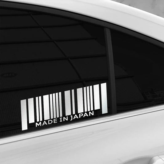 Stickers Made In Japan Barcode Reflective Body Window Decals