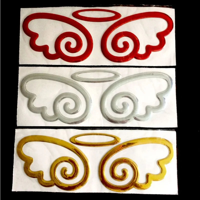 1PC 3D Angel Wings Pvc Sticker Decal Rear Body
