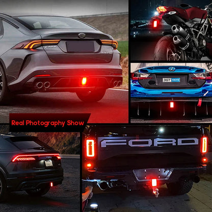 12V F1 15LED Rear Taillight Brake Pilot Flash Warning