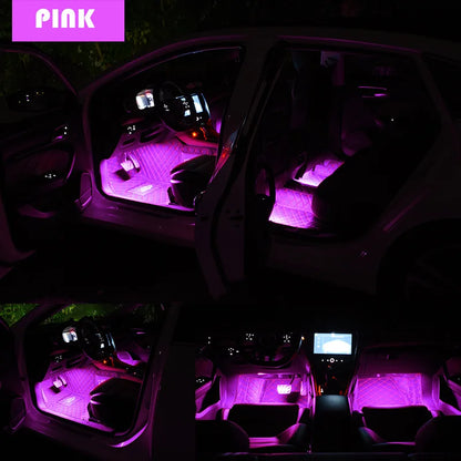 22CM Neon Foot Interior Backlight Cigarette Lighter USB