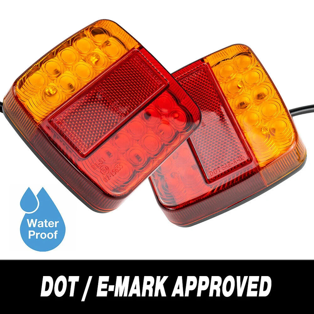 For Trailer Tcyato 2PCS Stop Tail Waterproof 12V Number Plate