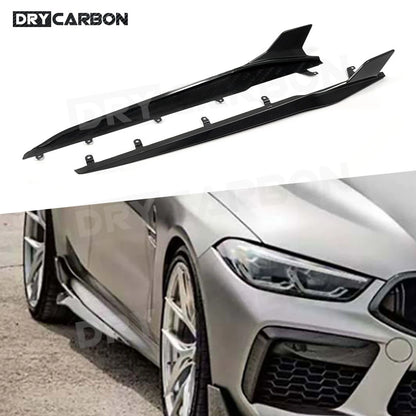 For BMW 8 Series G16 F93 Dry Carbon Fiber Side Skirts Aprons