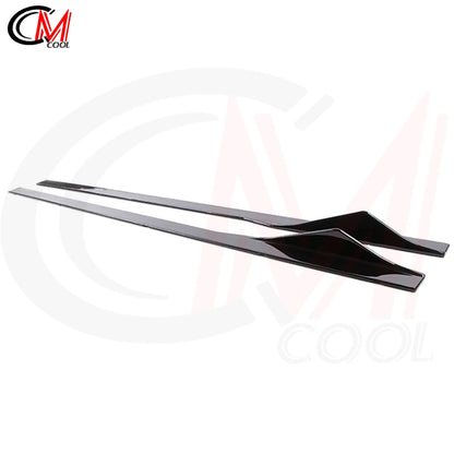For BMW 2 Series F22 M2 F87 Side Skirts Bumpers ABS Gloss Black