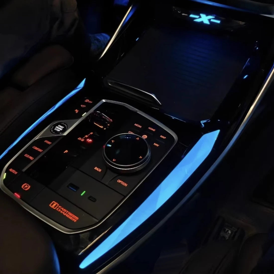 For BMW X3 G01 X4 G02 Upgraded Crystal Center Console Saddle